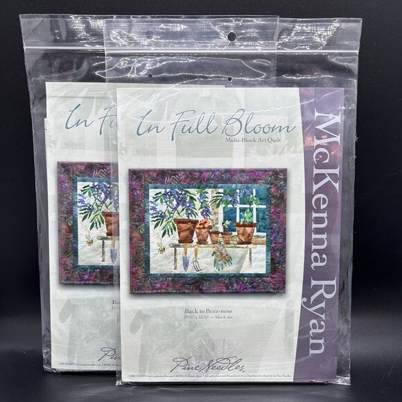 McKenna Ryan In Full Bloom“Back to Beez-ness”Applique Quilt Sewing Pattern Uncut - Picture 1 of 5